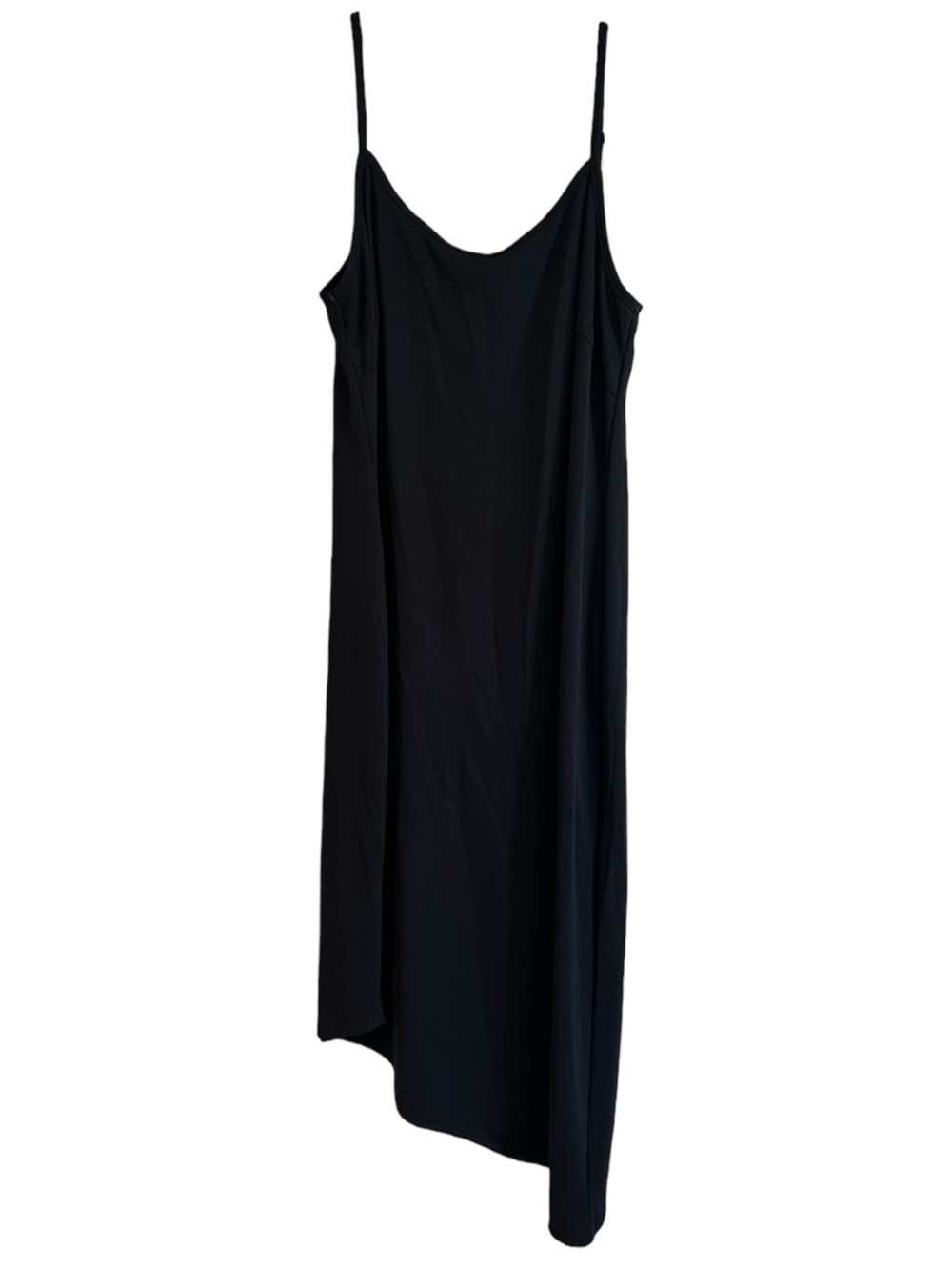 Venezia Black Asymmetrical Slip Dress 14/16